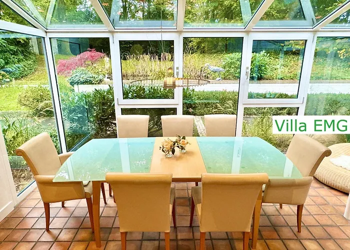 Villa Luxus Emg Nah Muenster, Osnabrueck, Rheine Fuer Familien Gruppen Bis 17 Personen, Pool, Whirlpool, Garten, Kamin, 6sz *