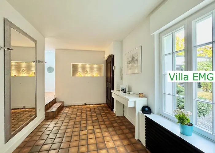 Villa Luxus Emg Nah Muenster, Osnabrueck, Rheine Fuer Familien Gruppen Bis 17 Personen, Pool, Whirlpool, Garten, Kamin, 6sz *