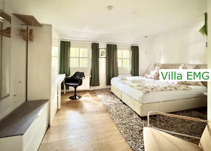 Villa Luxus Emg Nah Muenster, Osnabrueck, Rheine Fuer Familien Gruppen Bis 17 Personen, Pool, Whirlpool, Garten, Kamin, 6sz *